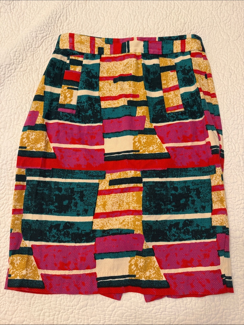 Dolce Vita Size 4 Vibrant Geometric Print Women's pencil Skirt - Multicolor